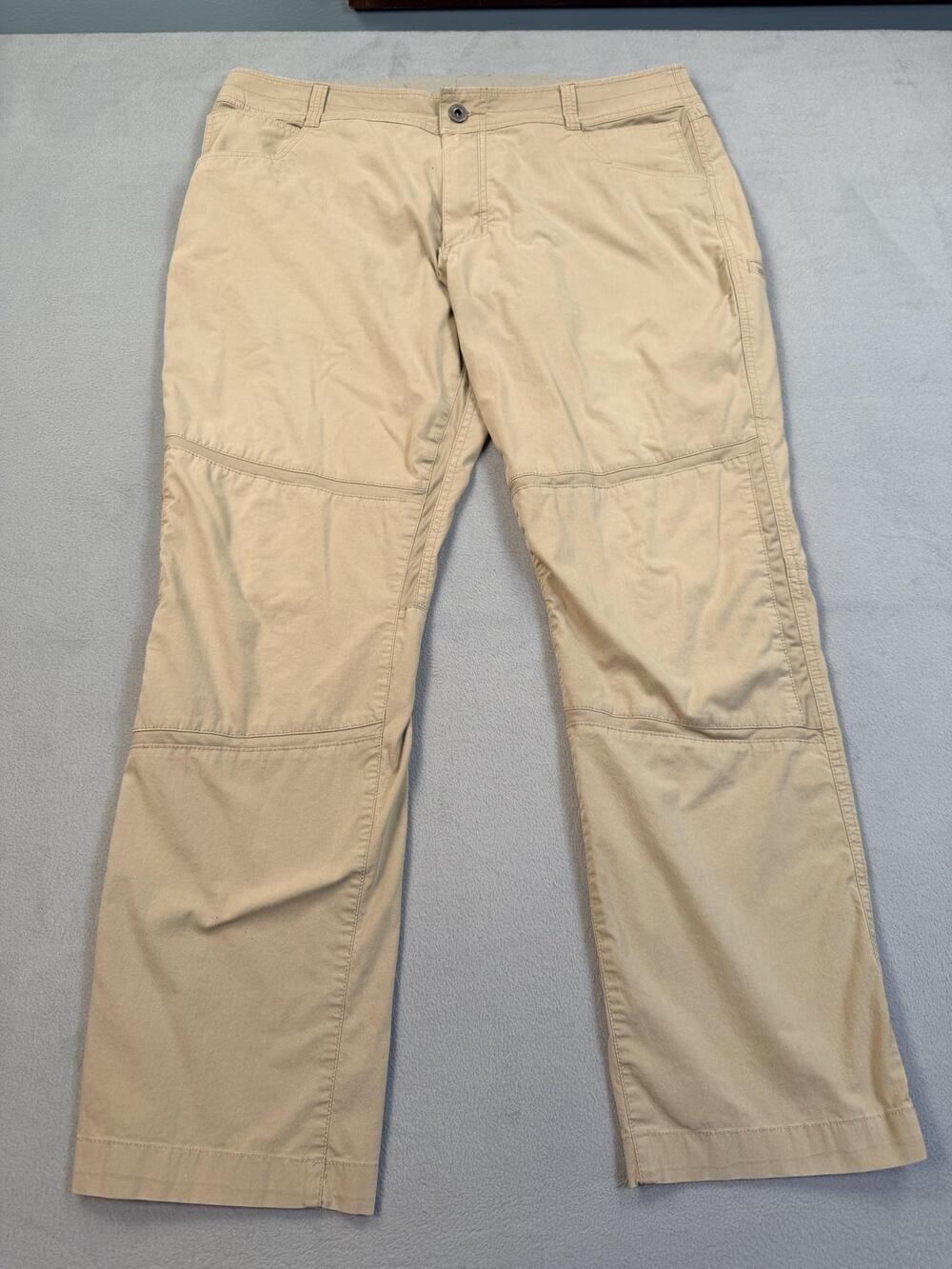 Kuhl Free Radikl Pants Mens 38x30 Beige Hiking Outdoor Stretch Canvas Casual